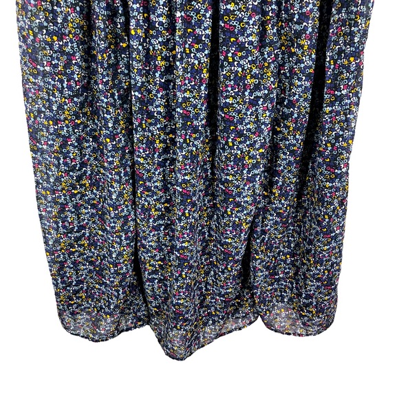 VTG Style eShakti Cottagecore Floral Print Maxi Dress, Pleated Waist, Zipper S8 - Picture 10 of 13